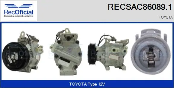 Compresseur, climatisation RECOFICIAL RECSAC86089.1