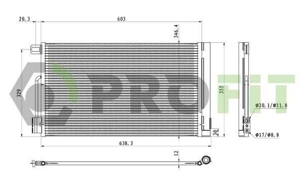 Condenseur, climatisation PROFIT 1770-0082