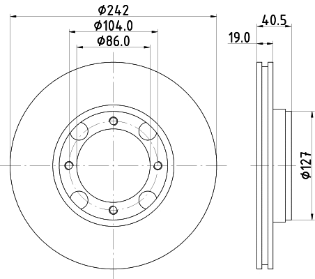 Disque de frein MINTEX MDC845