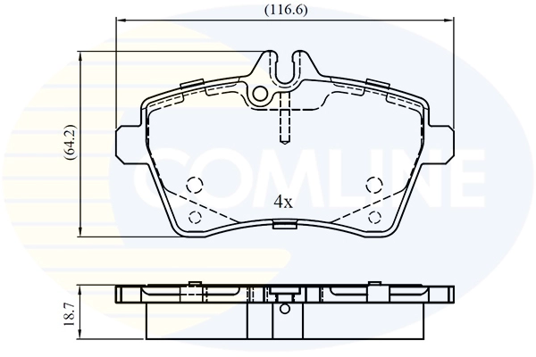 Kit de plaquettes de frein, frein à disque COMLINE CBP01592