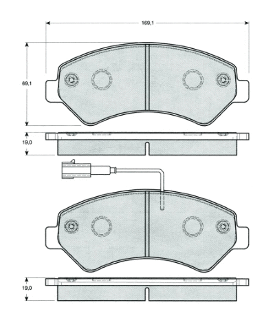 Kit de plaquettes de frein, frein à disque MTR MT591