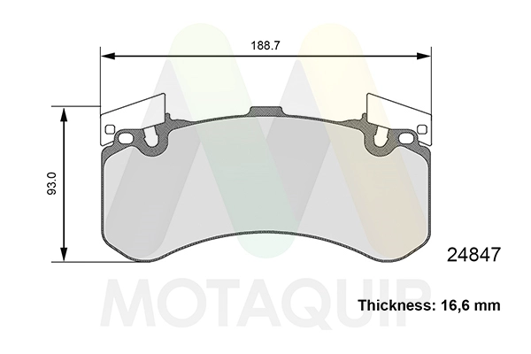 Kit de plaquettes de frein, frein à disque MOTAQUIP LVXL1811