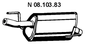 Silencieux arrière EBERSPÄCHER 08.103.83