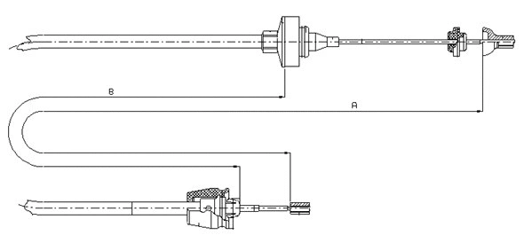 Tirette à câble, commande d'embrayage SONOVA CF00012