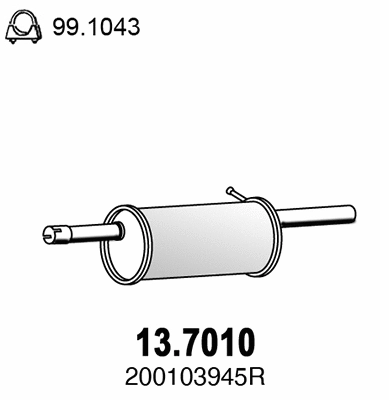 Silencieux arrière ASSO 13.7010