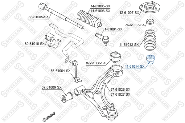 Butée élastique, suspension STELLOX 11-61014-SX