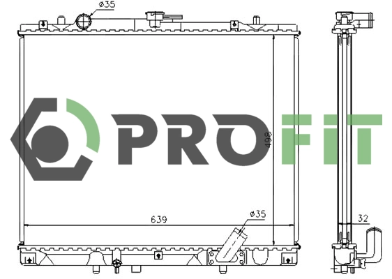 Radiateur, refroidissement du moteur PROFIT 1740-0284