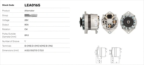 Alternateur LUSA LEA0165