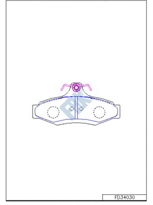 Kit de plaquettes de frein, frein à disque FBK FD34030