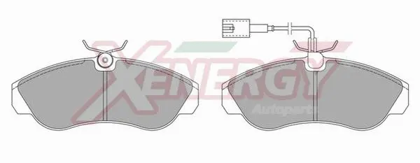 Kit de plaquettes de frein, frein à disque AP XENERGY X40522