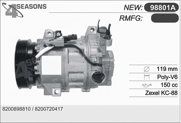 Compresseur, climatisation AHE 98801/A