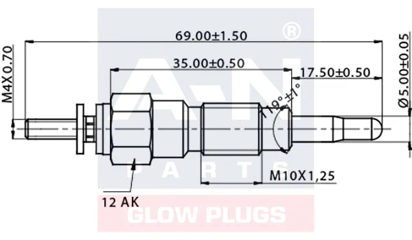 Bougie de préchauffage A-N PARTS A-N070103
