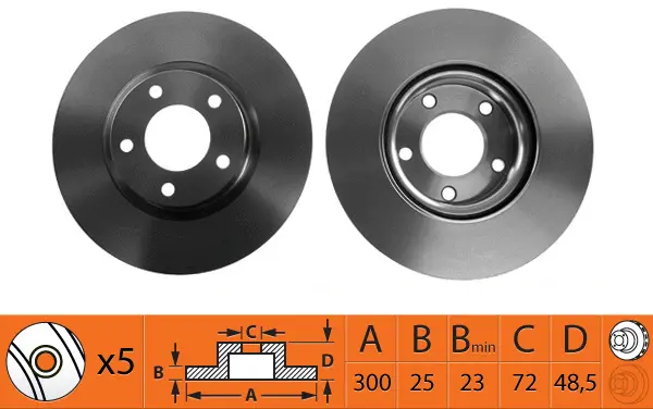 Disque de frein SB BR25106T