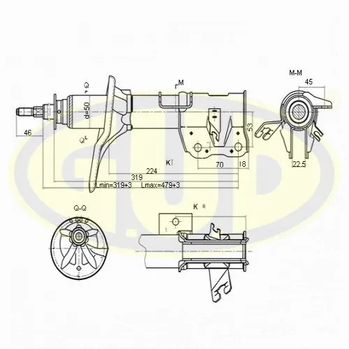 Amortisseur G.U.D. GSA334155
