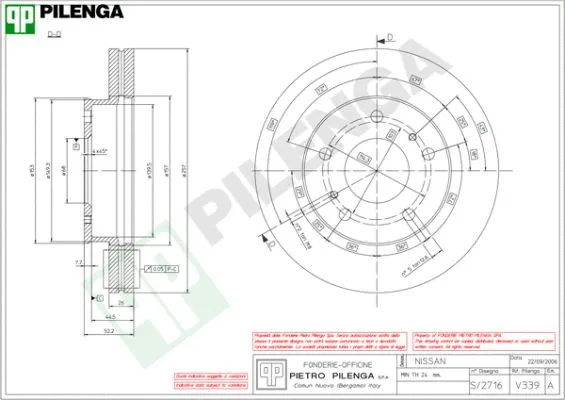 Disque de frein PILENGA V339