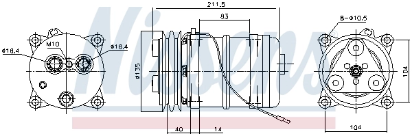 Compresseur, climatisation AVA QUALITY COOLING MNK163