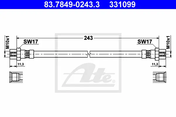 Flexible de frein ATE-APAC 83.7849-0243.3