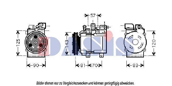 Compresseur, climatisation AKS DASIS 851697N