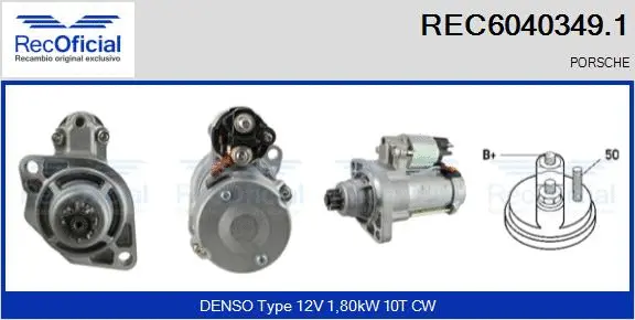 Démarreur RECOFICIAL REC6040349.1