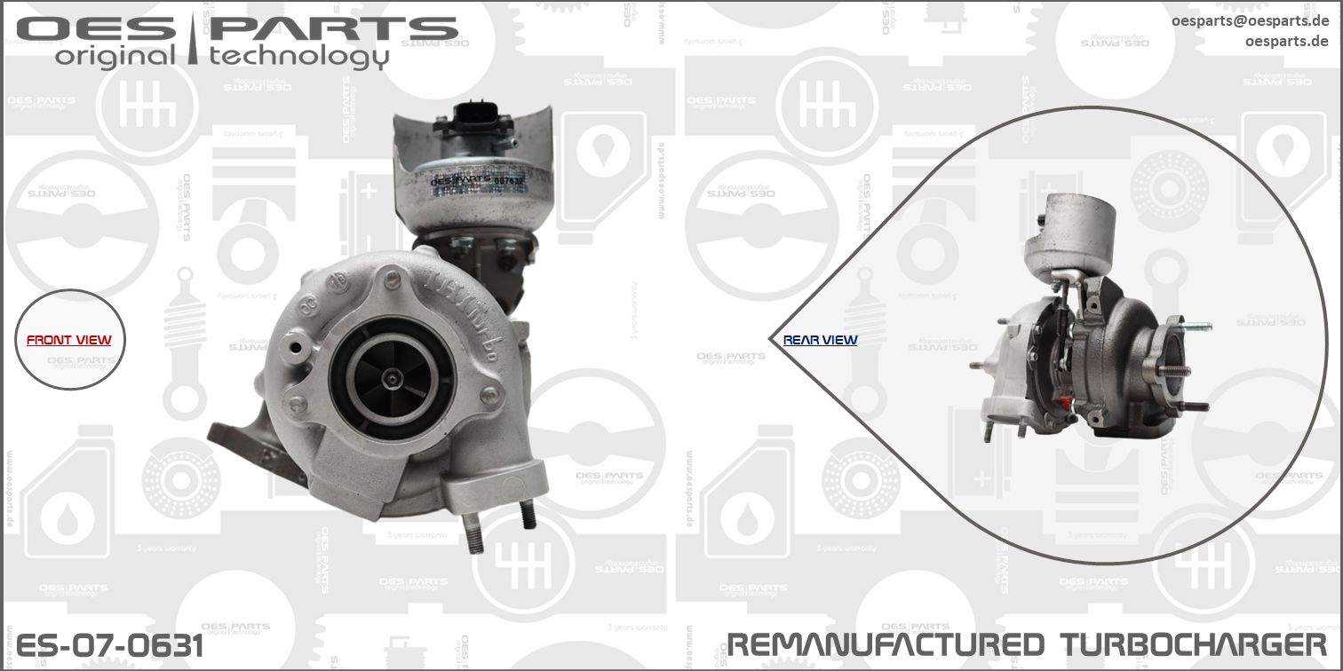 Turbocompresseur, suralimentation OES PARTS ES-07-0631
