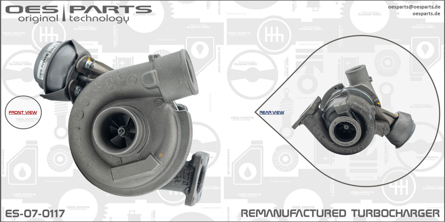 Turbocompresseur, suralimentation OES PARTS ES-07-0117