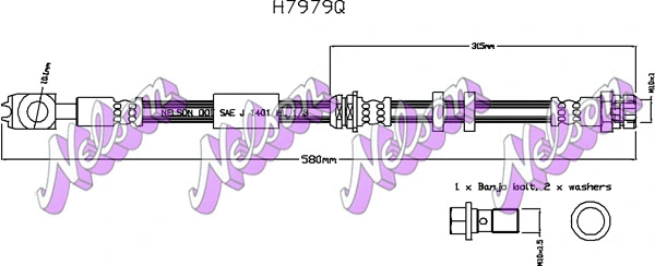 Flexible de frein KAWE H7979Q