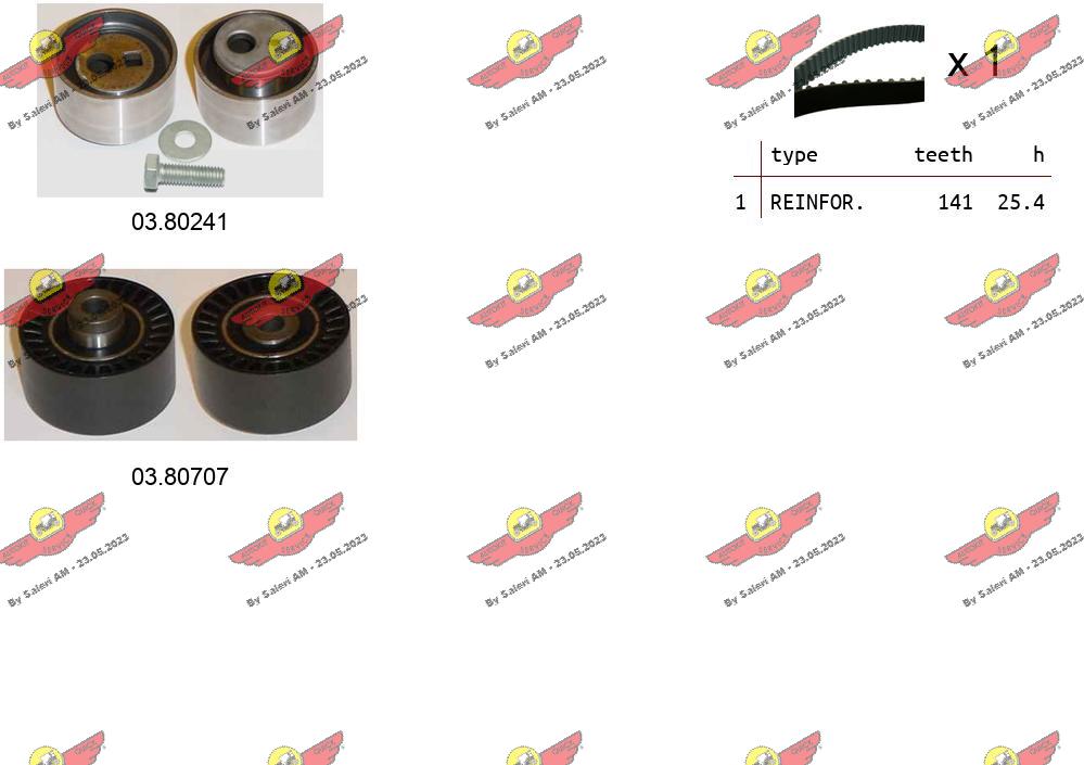 Kit de courroie crantée AUTOKIT 04.5492