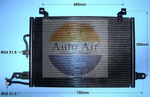 Condenseur, climatisation AUTO AIR GLOUCESTER 16-6151