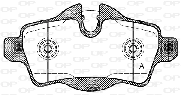 Kit de plaquettes de frein, frein à disque OPEN PARTS BPA1344.00