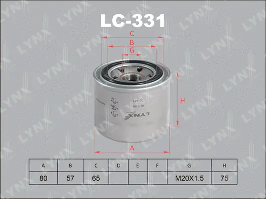 Filtre à huile LYNXAUTO LC-331