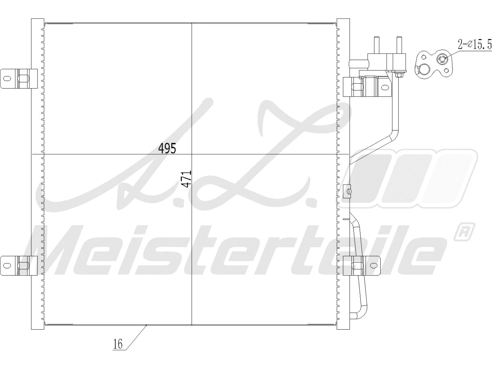 Condenseur, climatisation A.Z. Meisterteile AZMT-45-030-1252