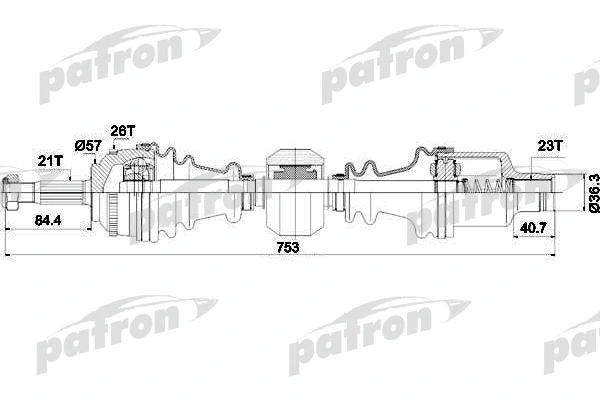 Arbre de transmission PATRON PDS1398