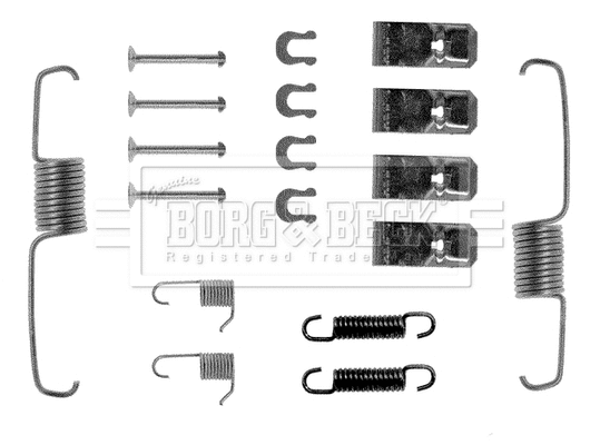Kit d'accessoires, mâchoire de frein BORG & BECK BBK6014