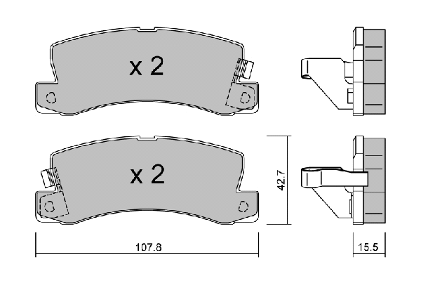Kit de plaquettes de frein, frein à disque AISIN BPTO-2900
