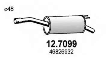 Silencieux arrière ASSO 12.7099