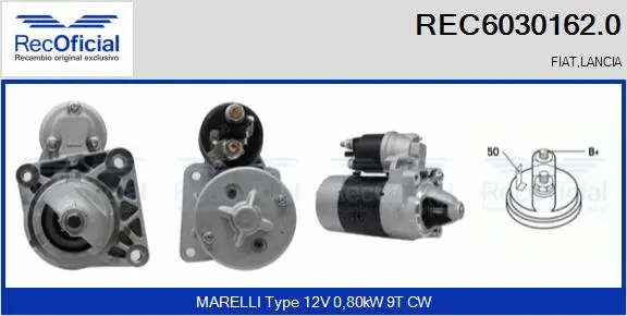 Démarreur RECOFICIAL REC6030162.0