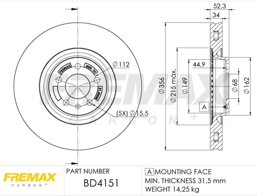 Disque de frein FREMAX BD-4151