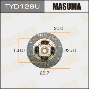 Disque d'embrayage MASUMA TYD129U