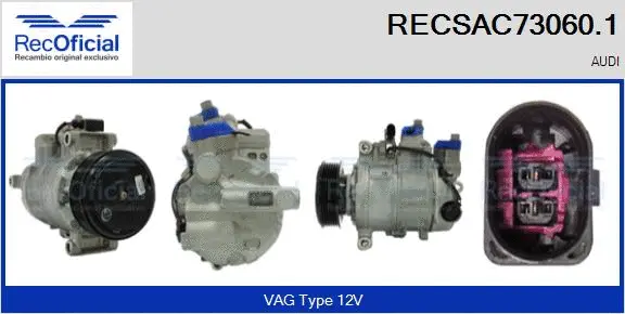 Compresseur, climatisation RECOFICIAL RECSAC73060.1