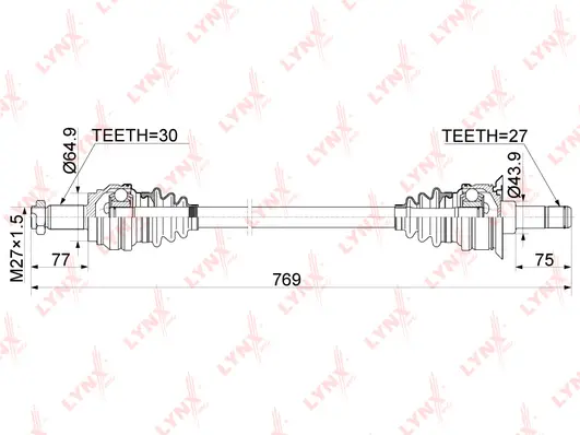 Arbre de transmission LYNXAUTO CD-1037