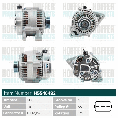 Alternateur HOFFER H5540482