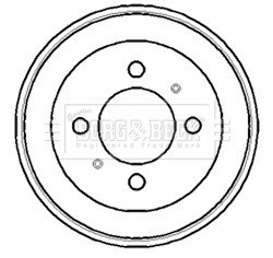 Tambour de frein BORG & BECK BBR7104