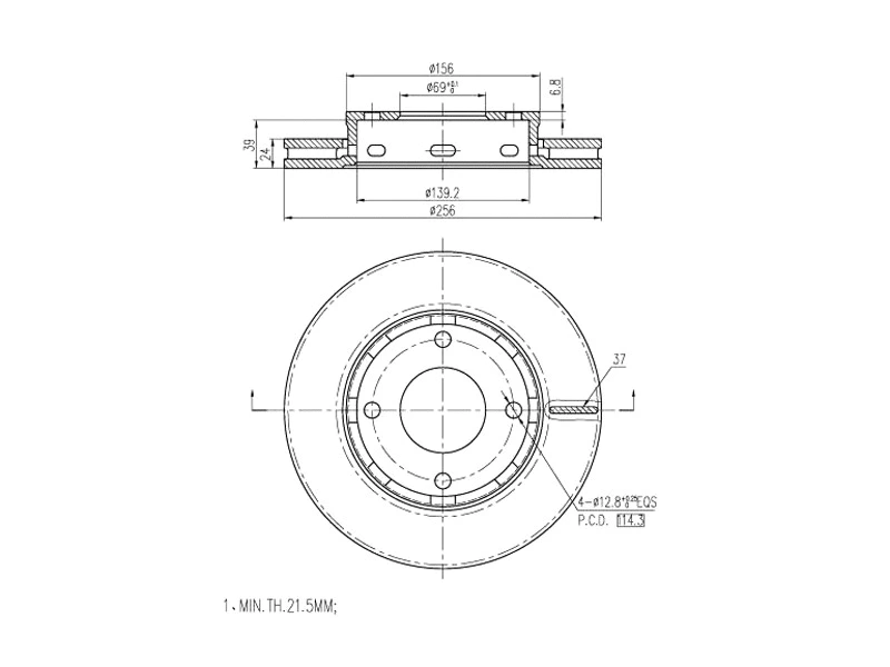 Disque de frein A.Z. Meisterteile AZMT-44-024-1317