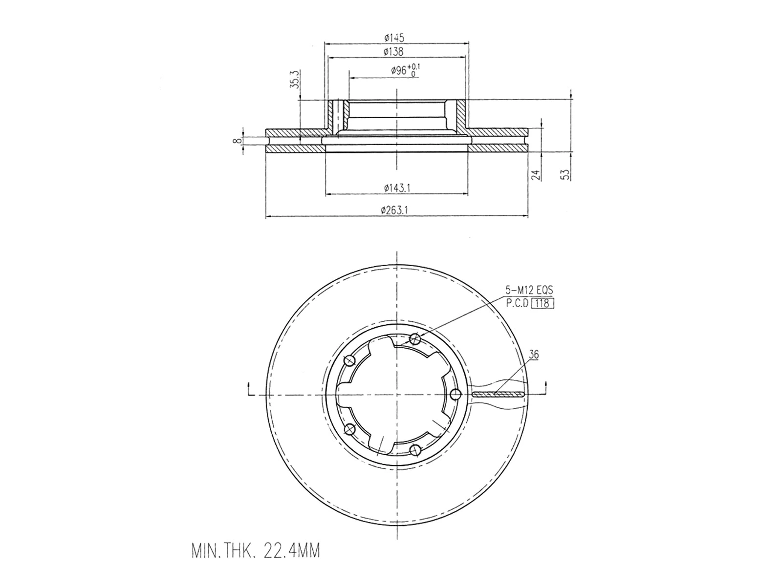 Disque de frein A.Z. Meisterteile AZMT-44-024-1480