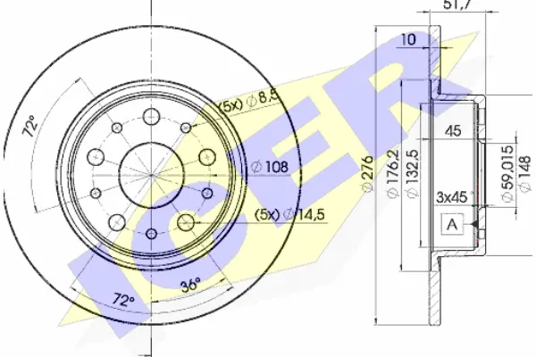 Disque de frein ICER 78BD4646-2