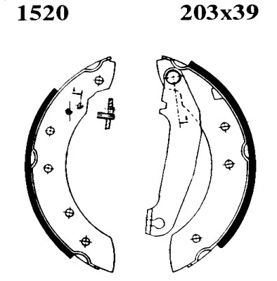 Jeu de mâchoires de frein BSF 01520