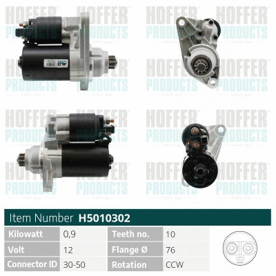 Démarreur HOFFER H5010302