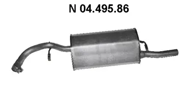 Silencieux arrière EBERSPÄCHER 04.495.86