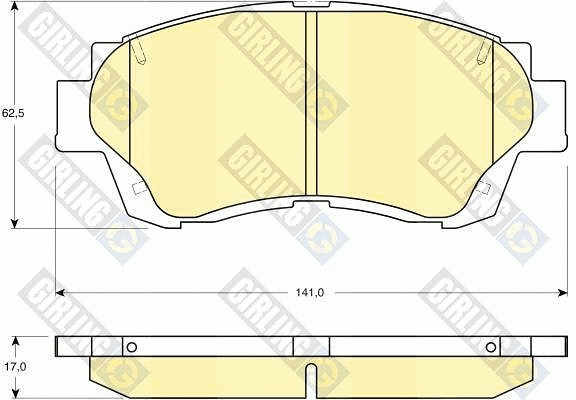 Kit de plaquettes de frein, frein à disque GIRLING 6131559