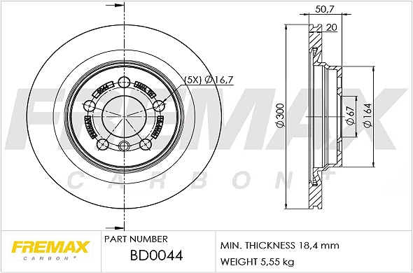 Disque de frein FREMAX BD-0044